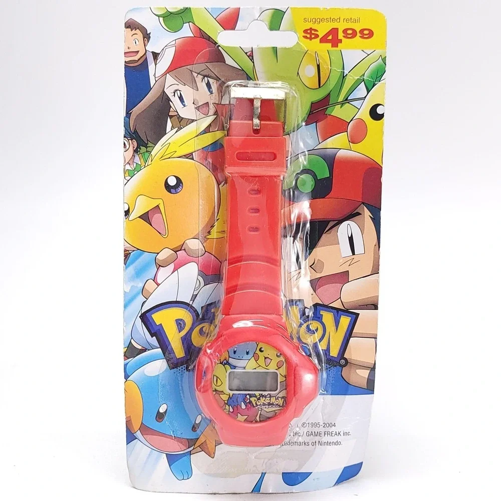 NOS Pokemon Advanced Digital Watch‎ Red 2004 Nintendo Game Freak NEW SEALED